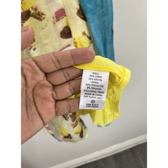 Whimsical Beach Dopamine Cottagecore Linen Blend Dress 4 Y2K Indie Sleaze Resort - Picture 9 of 16